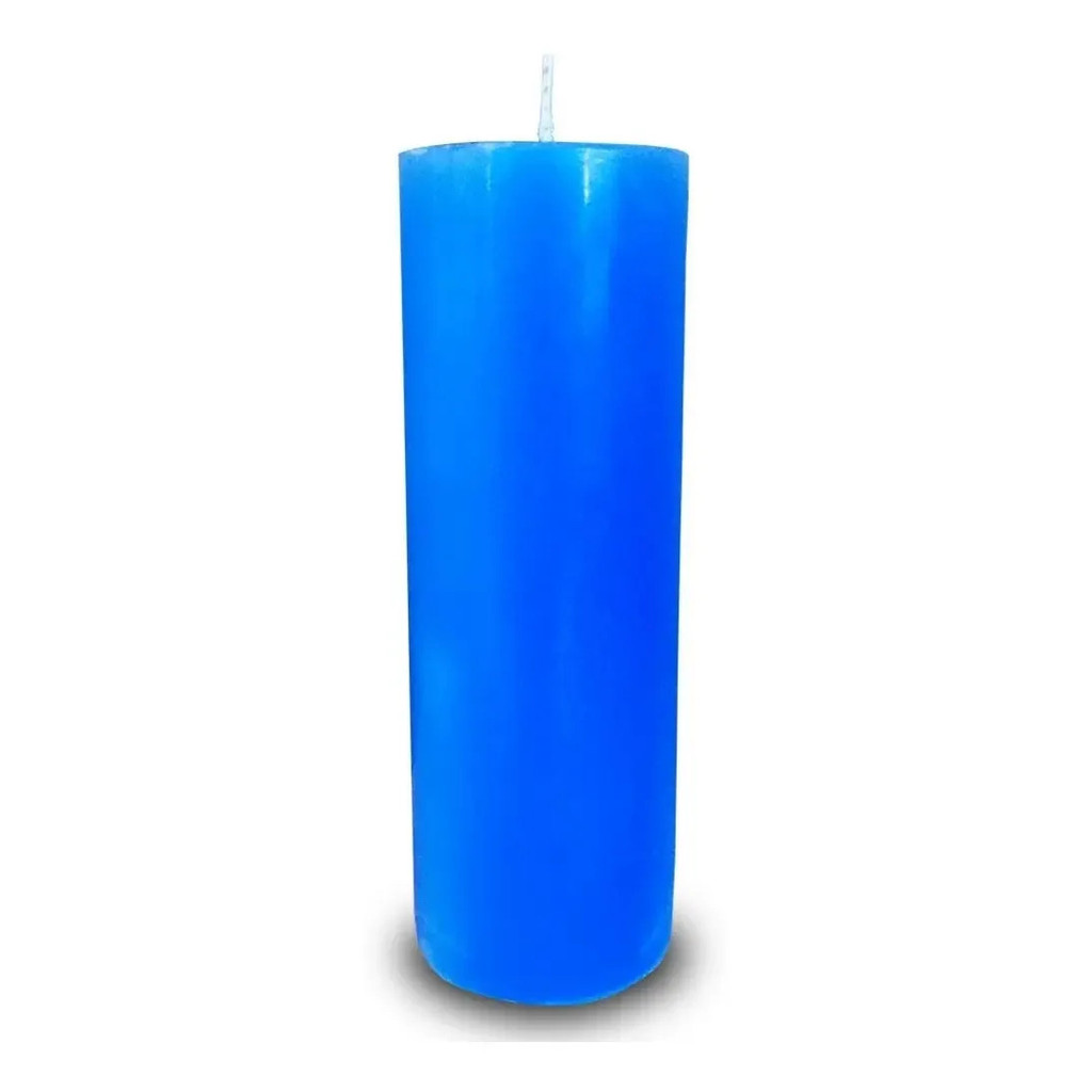 Imagem Vela Votiva Urban Zen Azul De Parafina Lisa