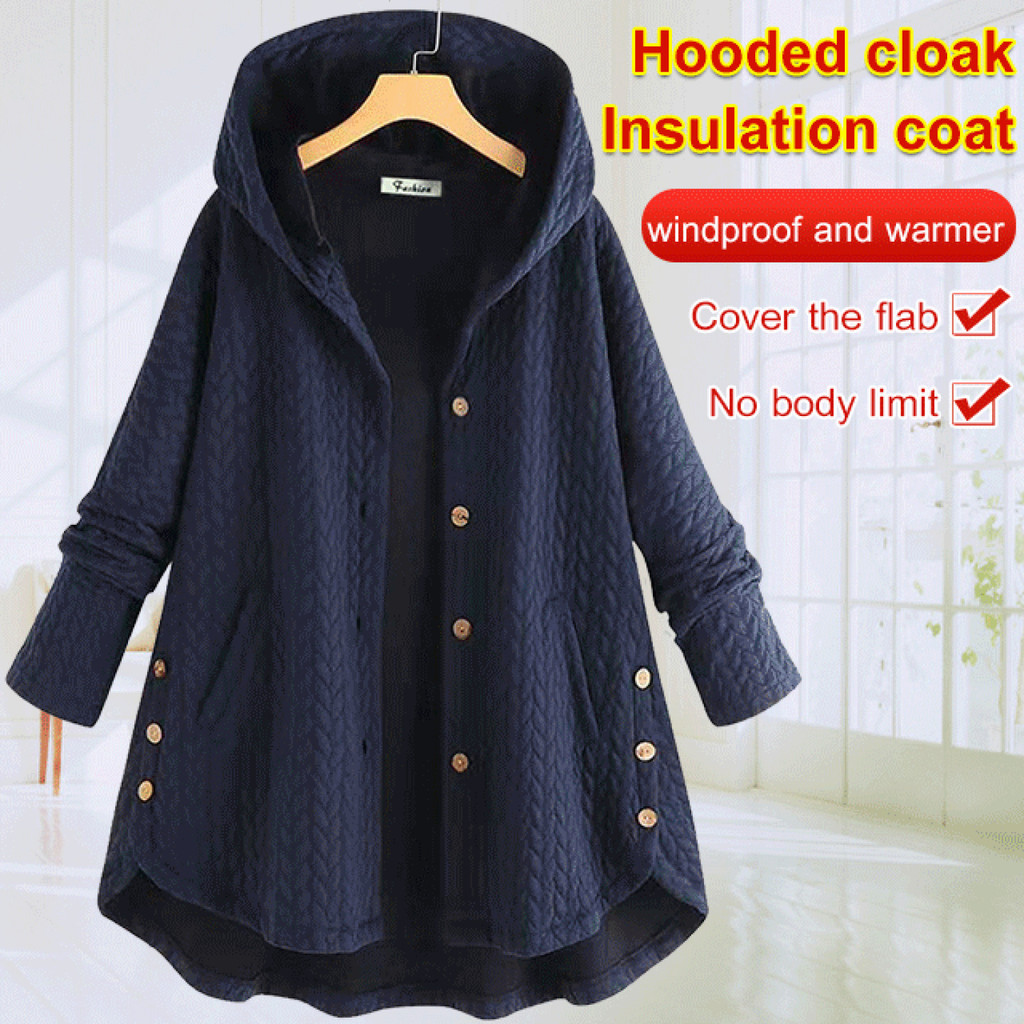【Estilo Solto】Lightweight & Airy Casaco/Capa com Capuz Feminino/Moda Rua/Casual