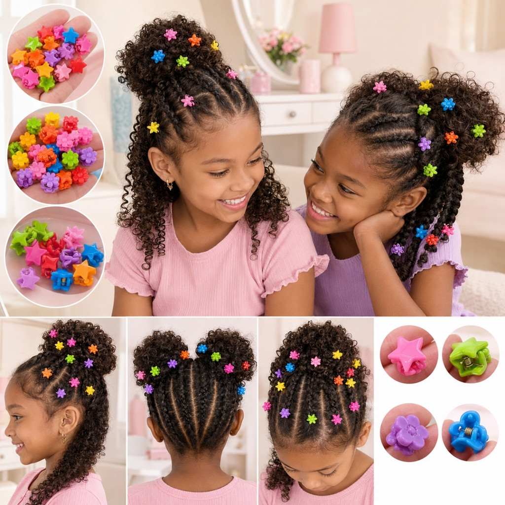 Conjunto Presilhas De Cabelo Feminina Infantil Sortidas Coloridas