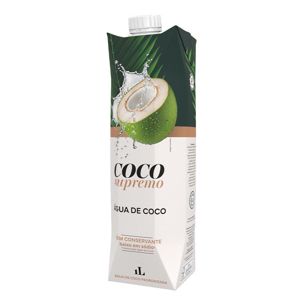Água de Coco Coco Supremo Padronizada 1L - Embalagem com 12 Unidades
