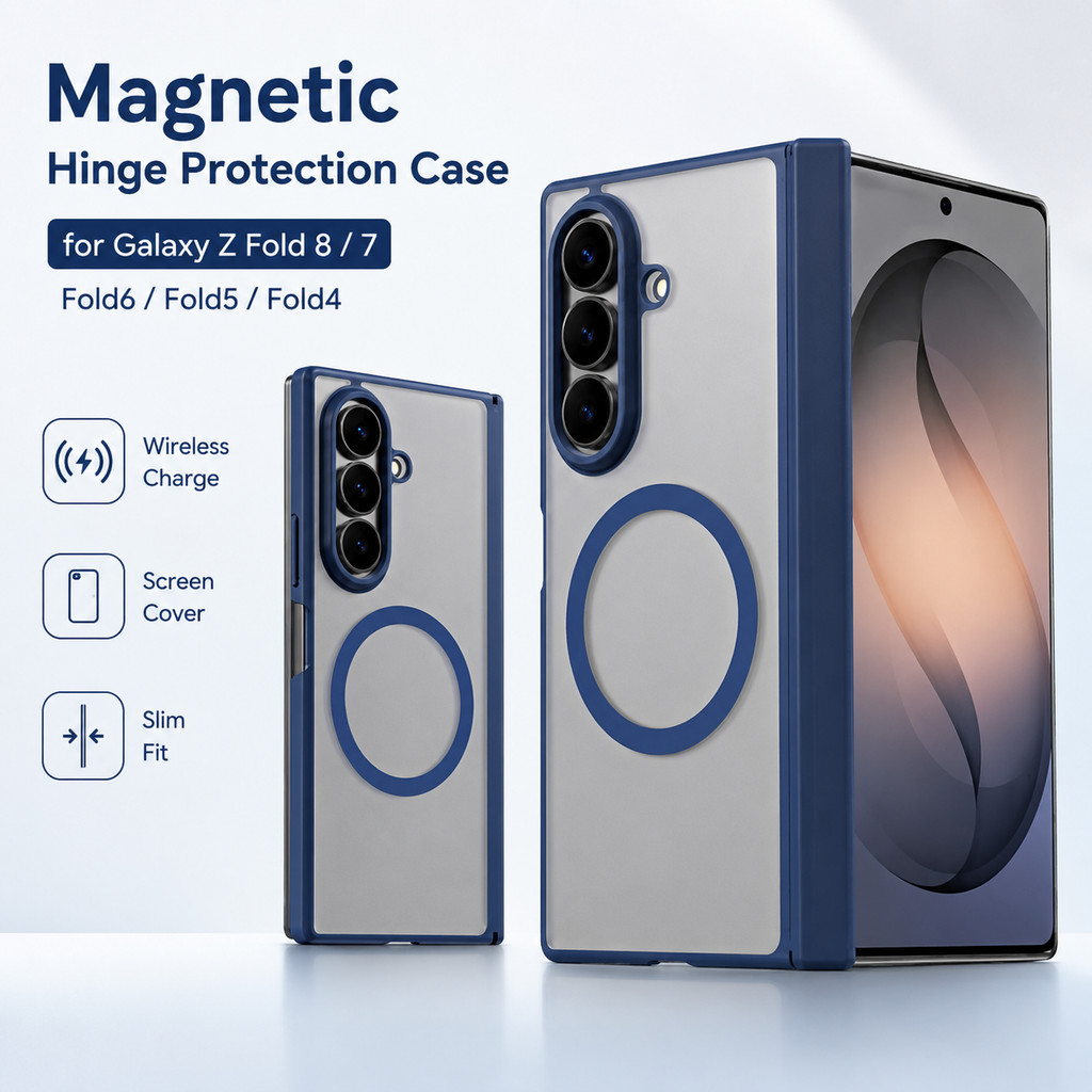 Para Samsung Galaxy Z Fold 8 5G Carga Magnética Sem Fio Com Capa De Tela ZFold 7