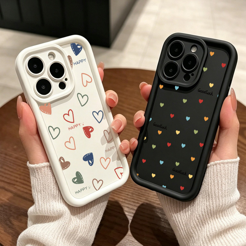 Corações Coloridos Embalagem Para Samsung Galaxy A54 A34 A14 A24 A05 A05S A52 A52S A32 A72 A04 A04E Capa De Silicone Mac