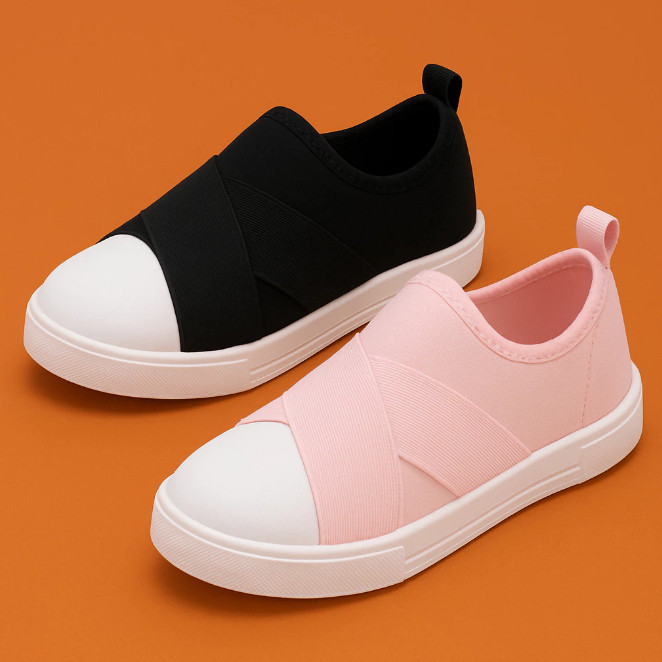 Tênis Calce Fácil Feminino Confortável Básico Infantil Vários Modelos Menina #VIOLETTASHOP