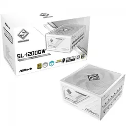 Fonte ASRock Steel Legend White, 1200W, 80 Plus Gold Cybenetics Platinum Full Modular ATX 3.1, PCIe 5.1 Branco SL-1200GW