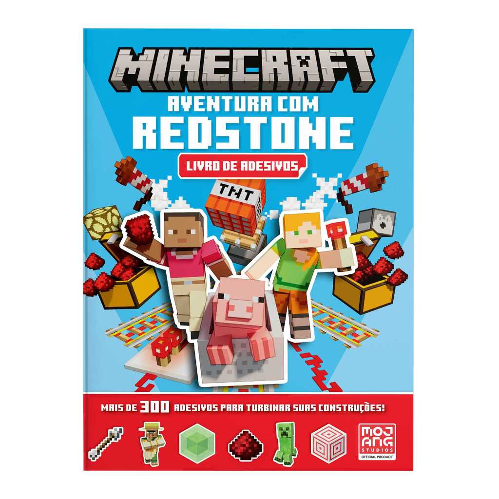 Minecraft | Aventura com redstone (Livro de adesivos)