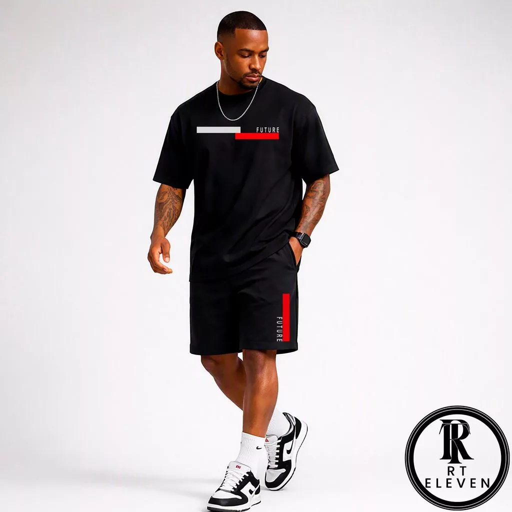 Conjunto Camiseta + Short Moletom Estampado Future moda Street Camiseta Malha Linha Premium + Short Mauricinho — imagem 1