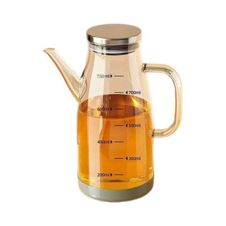 Pote de óleo Pote de óleo Cozinha doméstica Garrafa de óleo de vidro espesso com alto teor de borosilicato Grande diâmet