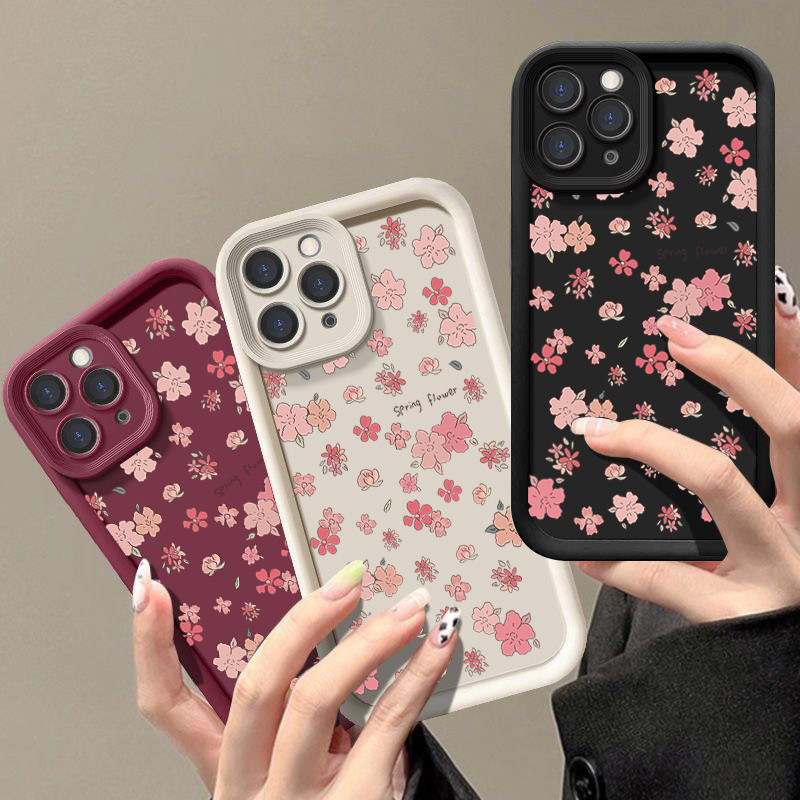 Elegante Primavera Pequena Flor Capa Para Samsung Galaxy A07 A06 A15 A14 A03 A35 A12 A17 A32 A55 A05 A05S A23 A16 A54 A5