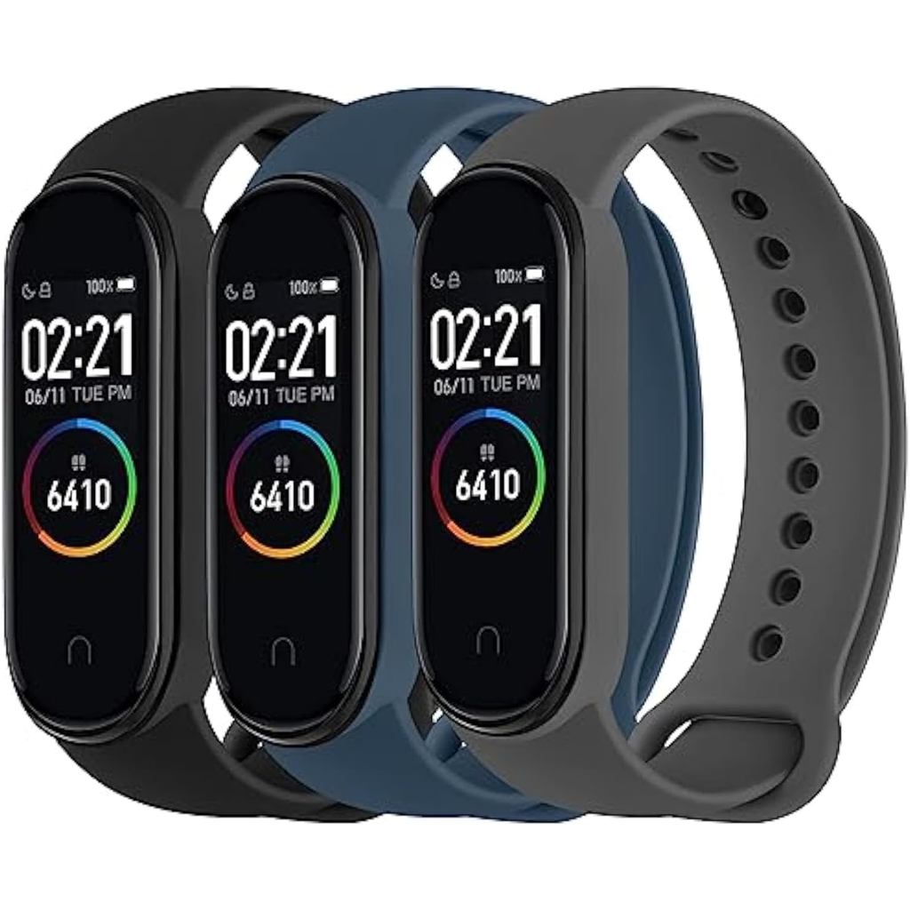 Pacote com 3 Pulseiras para Xiaomi Mi Band 4 e Mi Band 3, Pulseiras Esportivas d