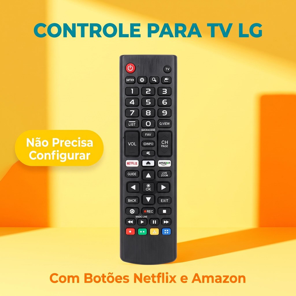 Controle Remoto Compatível LG 32lk615bpsb Akb75375604