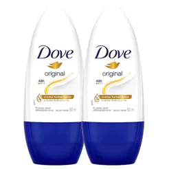 Kit 2 Desodorante Antitranspirante Roll-on Dove Original 50ml