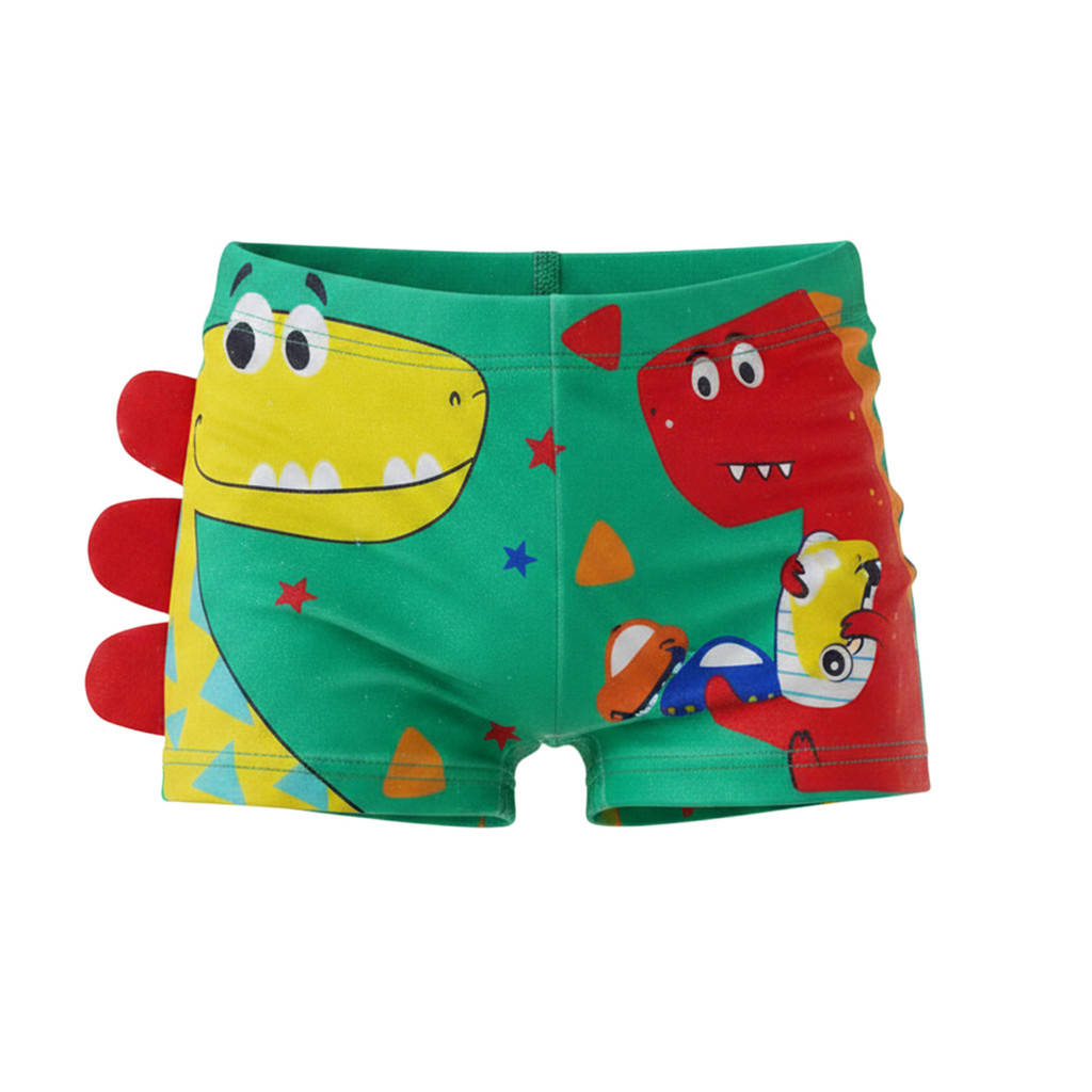 Sunga Infantil Boxer 3D Dinossauro Dino Proteção UV Praia