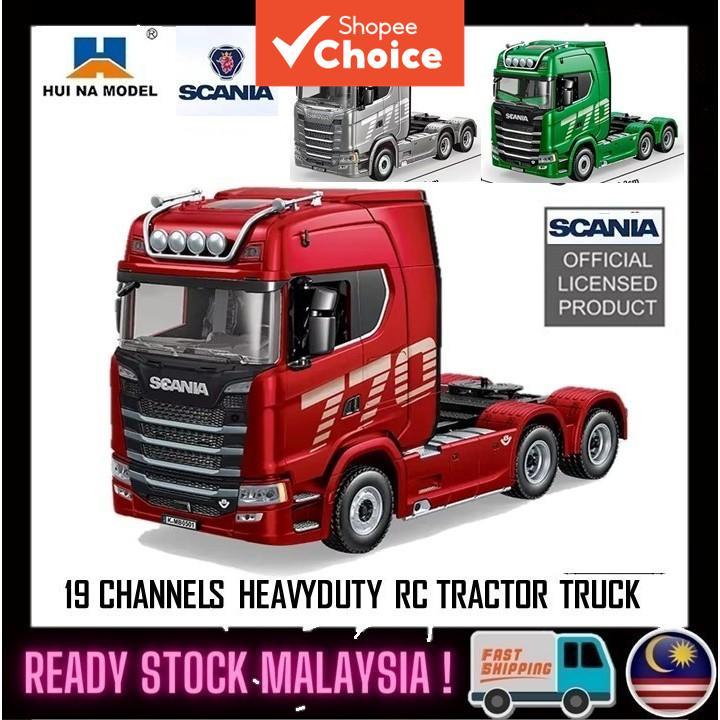 HUINA 1501 SCANIA 770S 19CH RC Trator Caminhão Engenharia Reboque Controle Remoto Veículo De Transporte Pesado Com Luzes