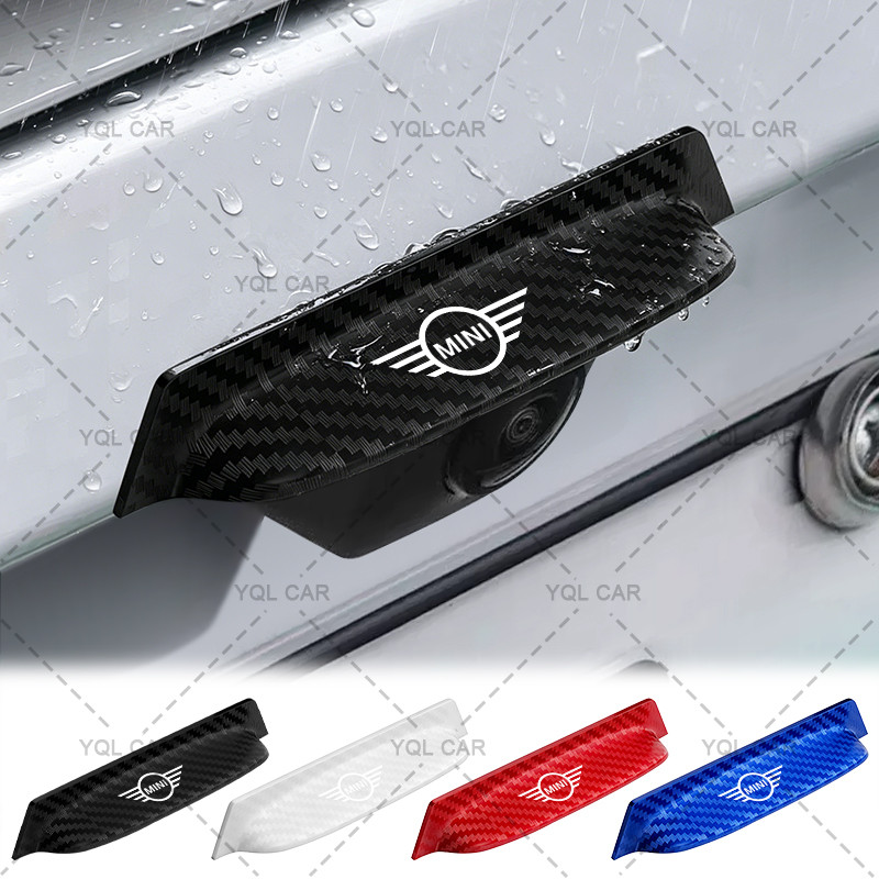 1/2 Pçs Câmera Traseira Do Carro Capa De Chuva ABS Invertendo Escudo Para Mini Cooper Um S R50 R53 R56 R60 F55 F56 R57