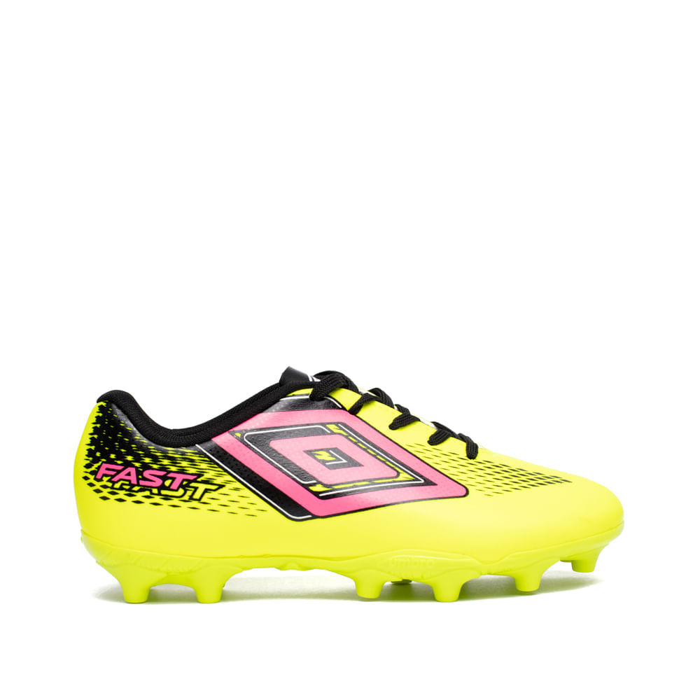 Chuteira Campo Infantil Umbro Pro 5 Fast Ii Jr Verde Limão