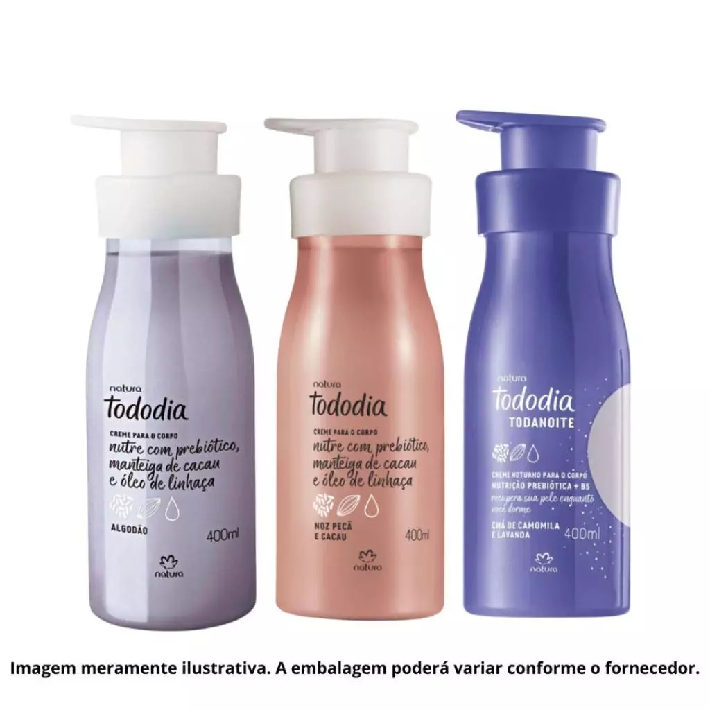 Kit 3 Cremes Natura Tododia para Hidratar e Perfumear o Corpo — imagem 1