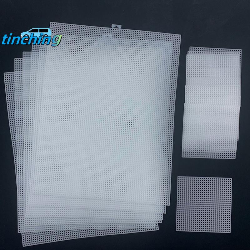 [Tinchigh] Folhas De Plástico 14 Contagens Tecido De Malha Cruz Lona Olho Para Bordado DIY Artesanato Novo