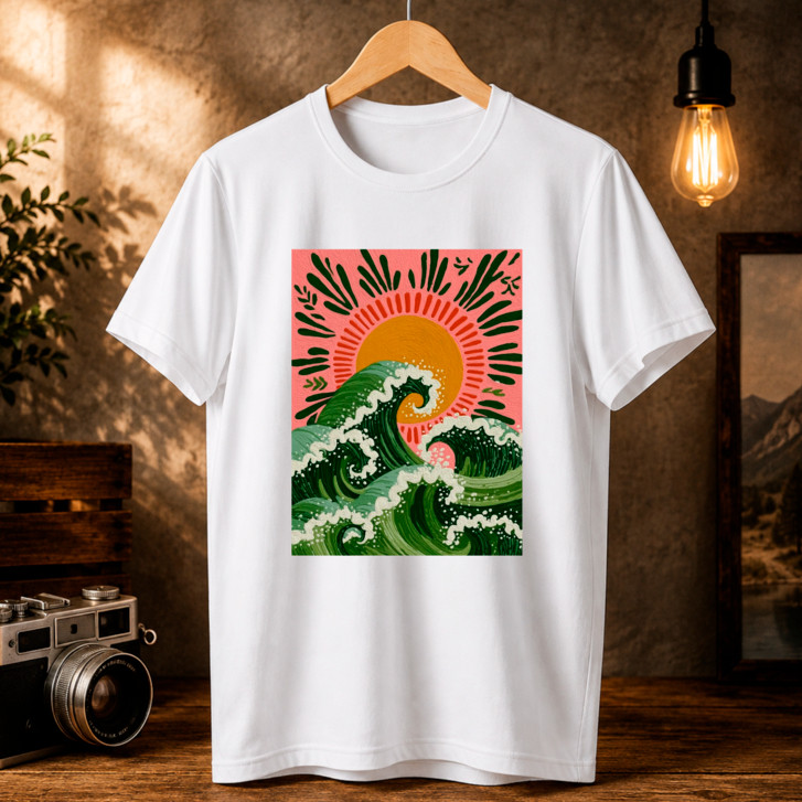 Camiseta Vibe Tropical Masculina Feminina Unissex Estampada Verão Oferta Exclusiva com Qualidade e Estilo para Todos os 
