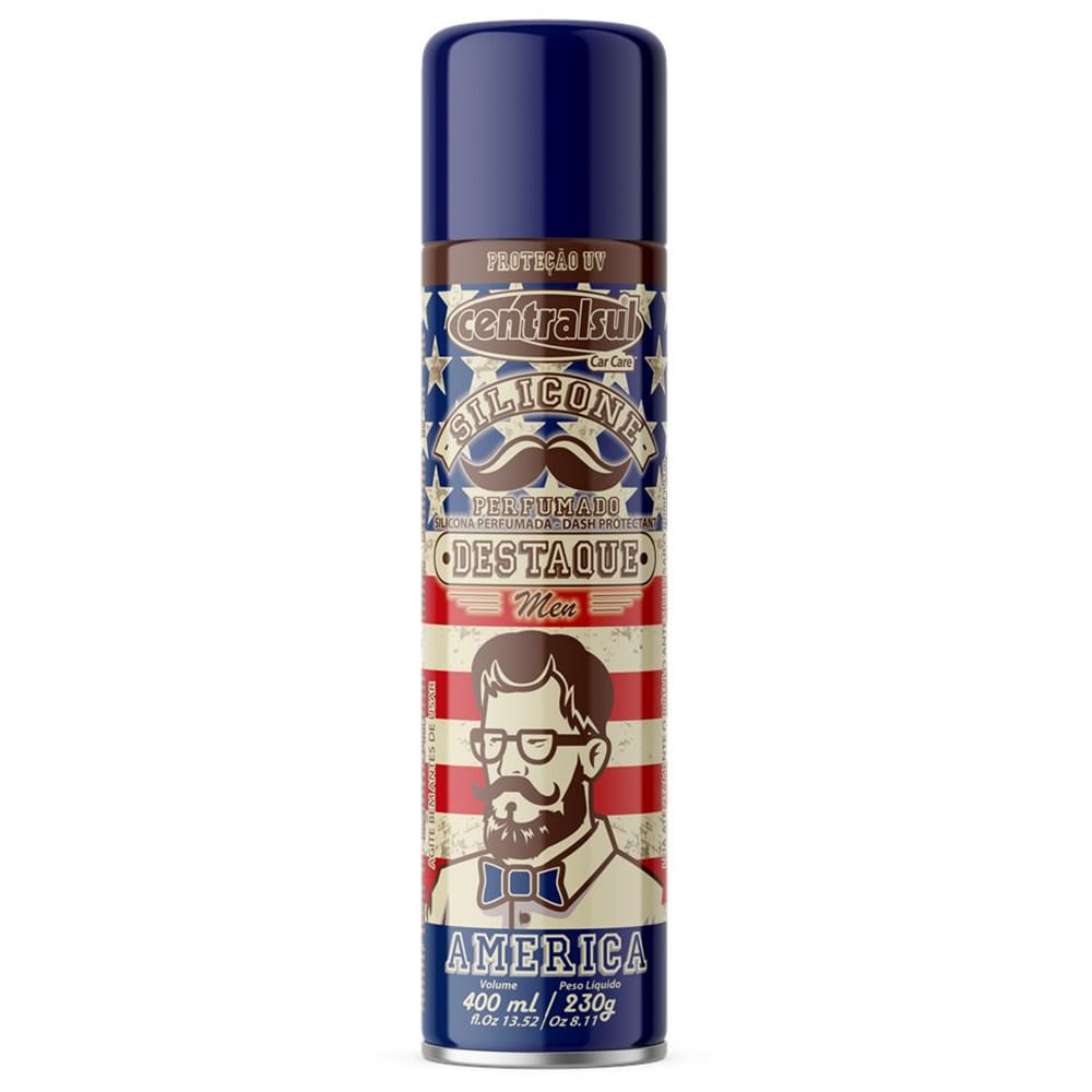 Silicone Perfumado Aerosol Men America 400ml - Centralsul