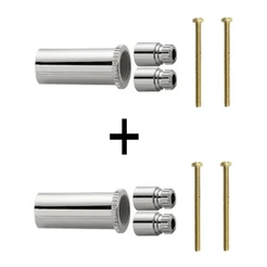 Kit 2 Prolongador Registro Deca Similar Cromado 20mm Estria Reparo Banheiro
