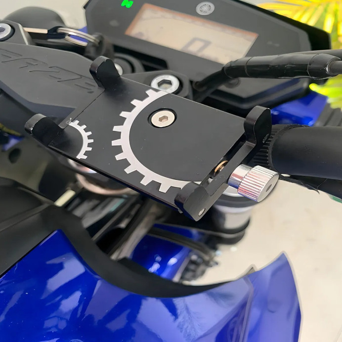 Suporte Celular GPS Alumínio Resistente Ajustável Universal para Moto Bicicleta e Bike