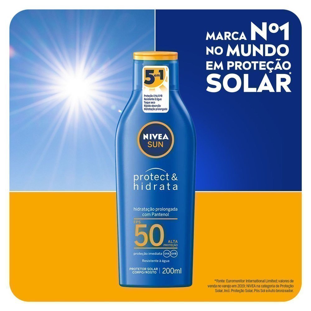 Protetor Solar Nivea Sun Protect & Hidrata FPS 50 200ml · foto 2