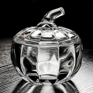 Frasco de vidro de cristal com tampa, jarra de açúcar em forma de abóbora, prato de frutas, sobremesa, prato de frutas, 