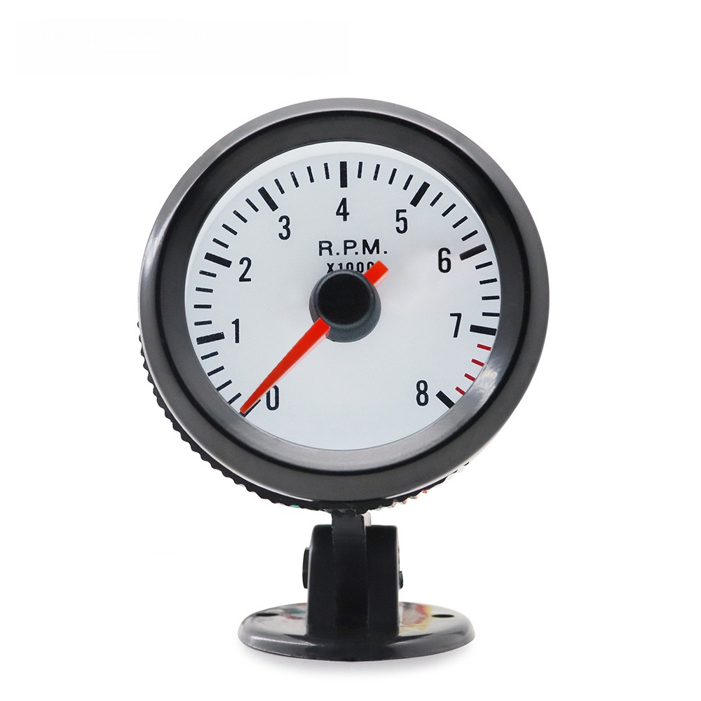 Tacômetro de 2 Polegadas 52mm 0-8000RPM com LED Azul 12V para Carro/Gasolina 1-8 Cilindros