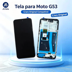 Frontal Tela LCD Display Moto G53 C\Aro 100% testada cores viva / Cor Original
