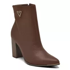 Bota Cano Curto Via Marte Couro Feminina