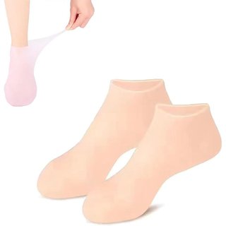 2 Pares de Meias de Silicone para Hidratação dos Pés, Meias de Silicone para Cuidado dos Pés, Meias Hidratantes para os 