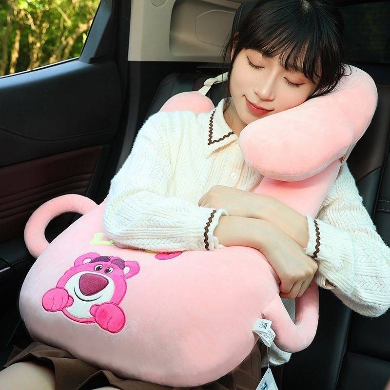 CAR Hold Pillow Dual-Purpose Rear Row Sleeping Pillow Adult Car Pillow Pillow Cushion AQjU