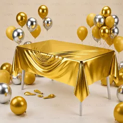 Toalha de Mesa Metalizada Brilhante 1,83x1,37m para festa eventos aniversario