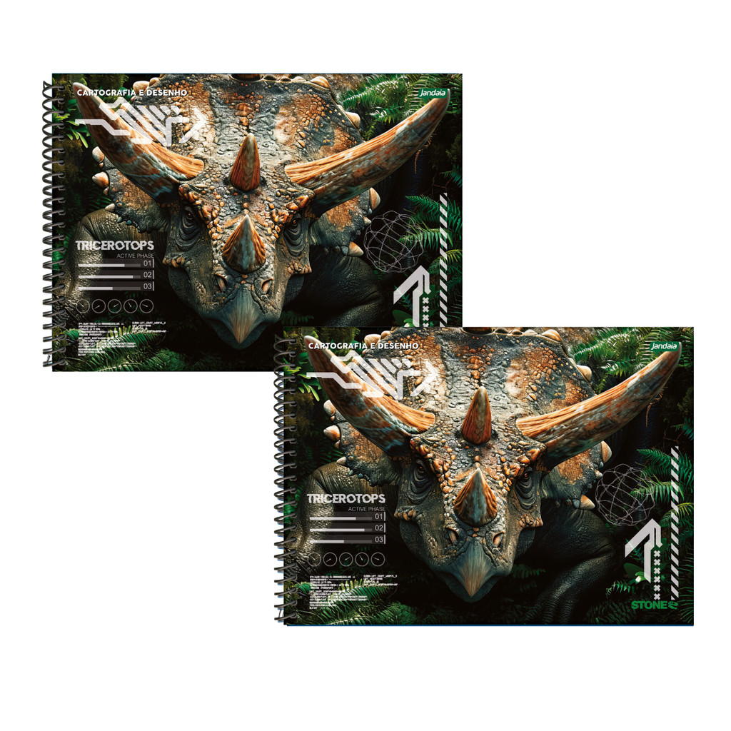 Kit com 2 Cadernos De Desenho 80 Folhas Stone - JANDAIA