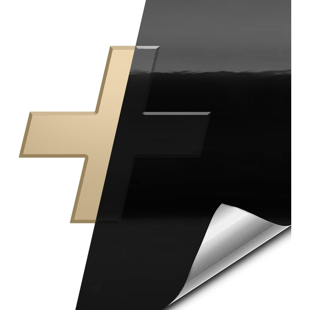 VViViD Auto Emblem Car Wrap Vinil , Preto Cromado , Compatível Com Logotipo Chevy Bowtie 11.8 Polegadas x 4 Folhas (x2)