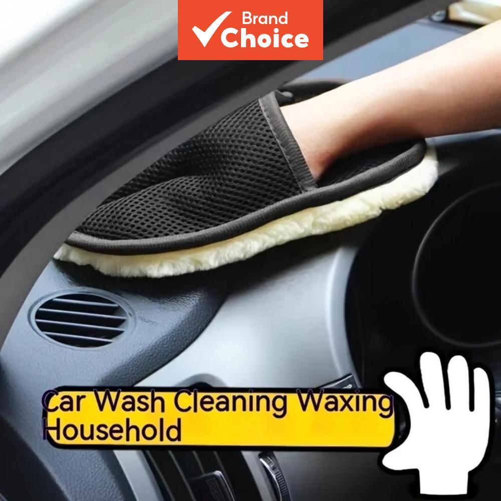Saimili Luvas De Lavagem De Carro Escova De Lã De Imitação De Pelúcia Para Acessórios De Cuidados Com A Pintura