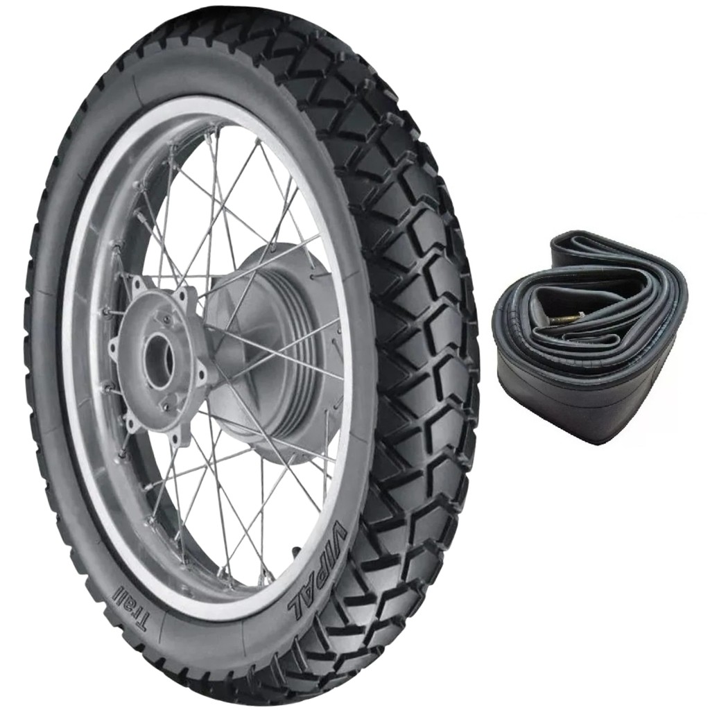 PNEU DIANTEIRO BROS 90/90-19 TR300 BROS 125 150 160 XTZ 150 CROSSER XRE 190 VIPAL + CAMARA DE AR 19"