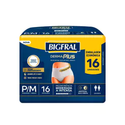 Roupa Íntima Bigfral Derma Plus P/M 16 Unidades