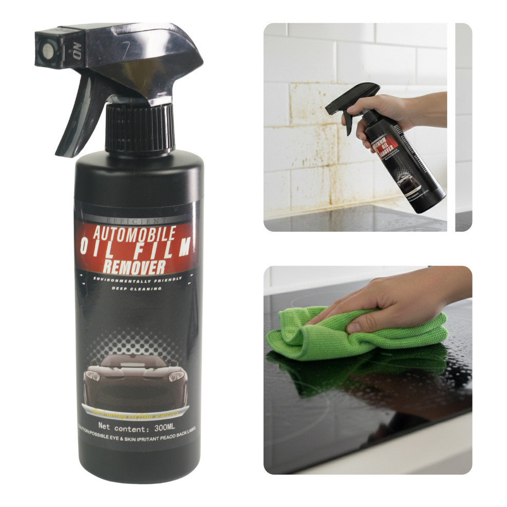 Desengordurante e limpador de vidros para uso doméstico, 300 ml, fácil de usar, repelente à água.