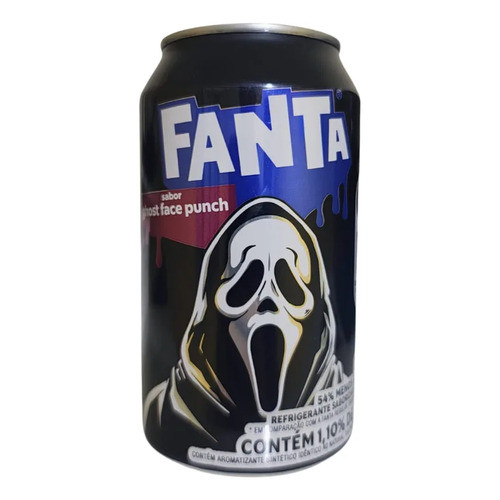 Lata de Fanta Mistério Ghost Face Punch 350 ml