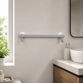 Suporte Banheiro Multiuso Plástico 53x11x7cm Branca DELLO