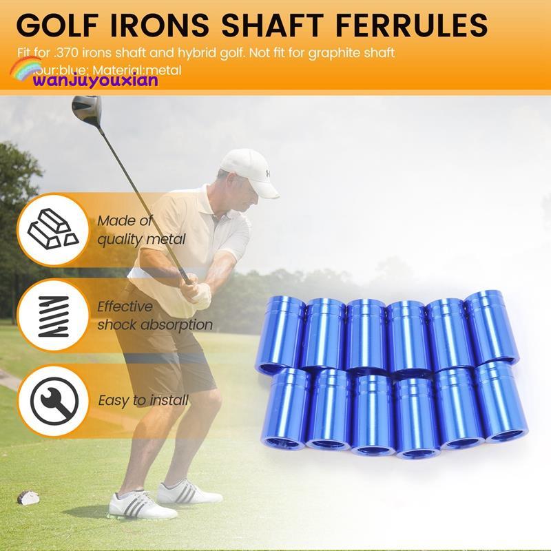 [wanjuyou7] 12 Unidades/Pacote Virolas De Golfe . 370 Alumínio 25mm Para Eixos De Ferro Acessórios Tacos