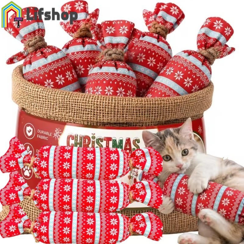 [Decoração De Casa] [Feliz Natal] Doces De Brinquedo Para Gatos De-Suprimentos Brinquedos De Dentição Animais De Estimaç