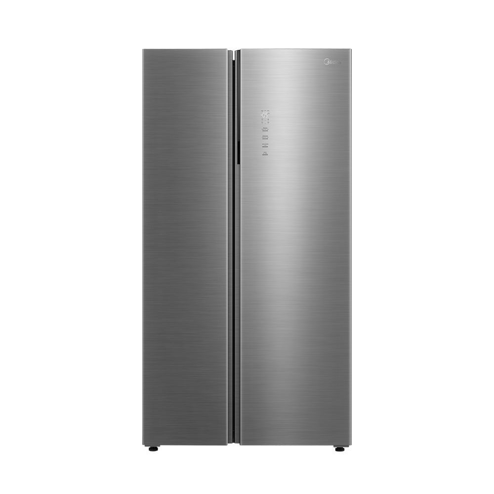 Geladeira Side by Side 700L Spacemaster cor Inox Midea