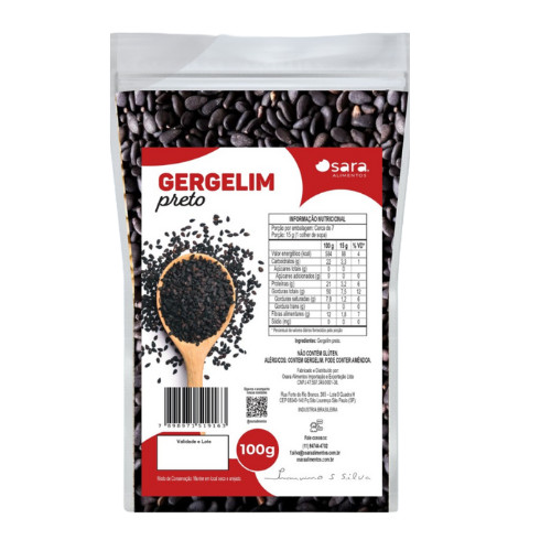 GERGELIM NATURAL PRETO OSARA 100G