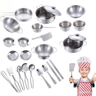 25Pcs Conjunto De Utensílios De Cozinha Fingir De Aço Inoxidável SHOPSBC6478