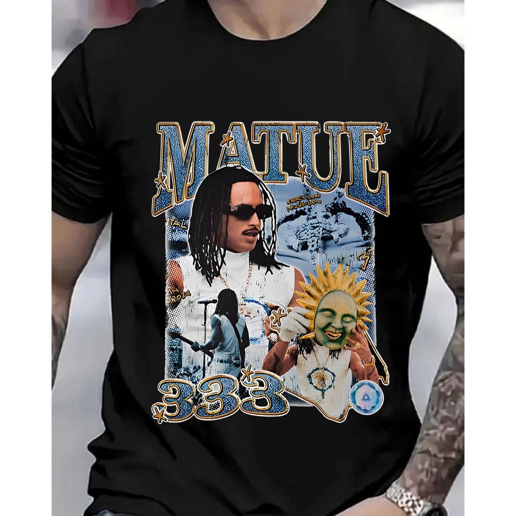 [Camiseta Premium em Algodão Puro] CA Camiseta Masculina Estampa Vintage Figuras Diversas Algodão