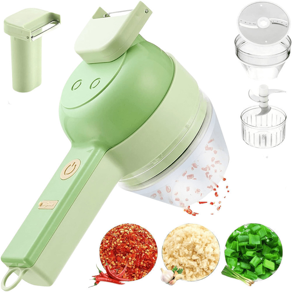 Processador Triturador e Moedor De Alho e Alimentos Frutas Legumes Eletrico Portatil3