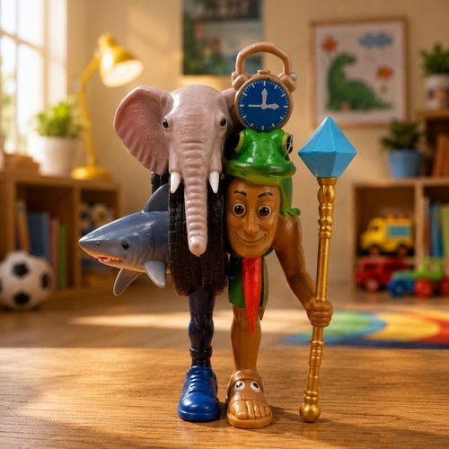 Boneco Brainrot Brinquedo Criança Presente Criança Menino Tubarão Escudo Elefante