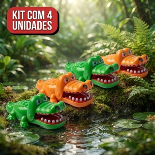 Jogo Crocodilo Morde Dedo Jacaré Dentista Brinquedo Infantil Criança